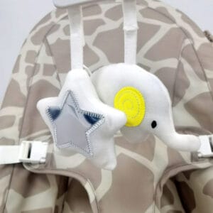 My babiie mbbbb baby bouncer with toy bar giraffe (11)