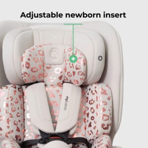 My babiie mbcs200 i size (40 150cm) spin car seat pink leopard (7)