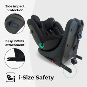 My babiie mbcs300 i size (40 150cm) spin car seat black (6)