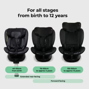 My babiie mbcs400 group 0+ 1 2 3 isize car seat black (3)