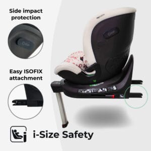 My babiie mbcs400 group 0+ 1 2 3 isize car seat blush leopard (6)