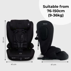 My babiie mbcs75 i size (76 150cm) car seat isofix black (2)