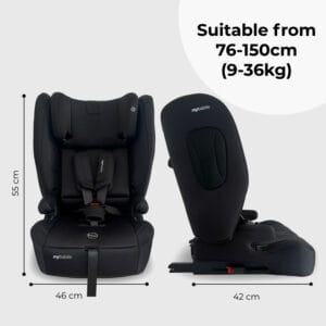 My babiie mbcs80 i size (76 150cm) car seat isofix black (2)