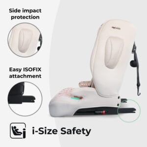 My babiie mbcs80 i size (76 150cm) car seat isofix blush leopard (7)