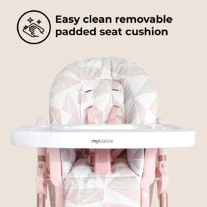 My babiie mbhc8 premium highchair rose gold (5)