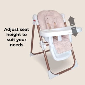 My babiie mbhc8 premium highchair rose gold blush tropical (4)