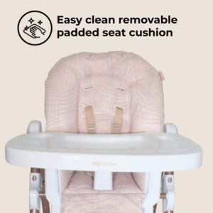 My babiie mbhc8 premium highchair rose gold blush tropical (5)