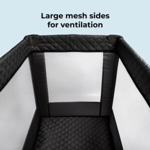 My babiie travel cot black quilted (5)