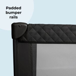 My babiie travel cot black quilted (7)