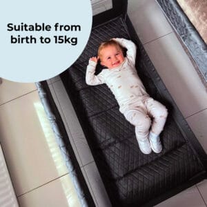 My babiie travel cot black quilted (8)