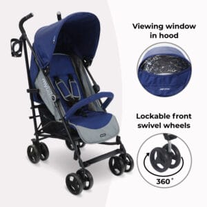 Mybabiee mb02 stroller blue grey plus (3)
