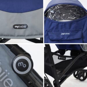 Mybabiee mb02 stroller blue grey plus (6)