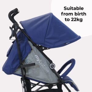 Mybabiee mb02 stroller blue grey plus (8)