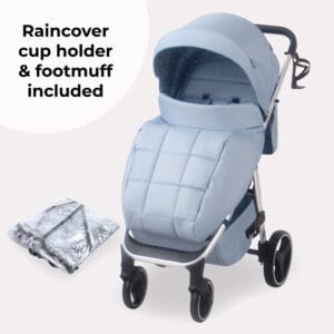 Mybabiee mb160 stroller blue plaid plus (2)