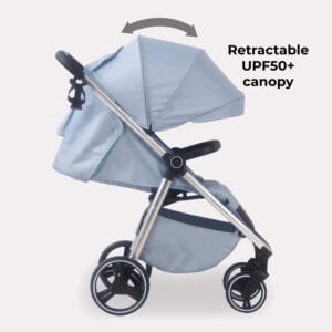 Mybabiee mb160 stroller blue plaid plus (4)