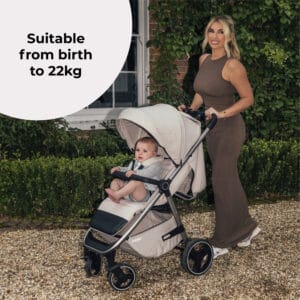 Mybabiee mb160 stroller oatmeal plus (3)