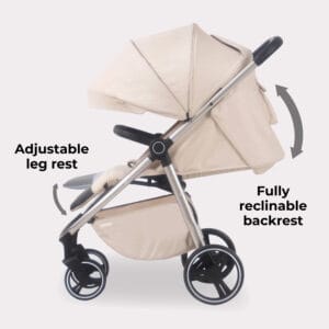 Mybabiee mb160 stroller oatmeal plus (6)