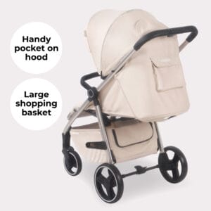 Mybabiee mb160 stroller oatmeal plus (7)
