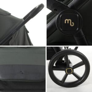 Mybabiee mb170 plus pushchair forest green (3)