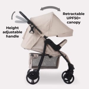 Mybabiee mb30 stroller oatmeal plus (4)