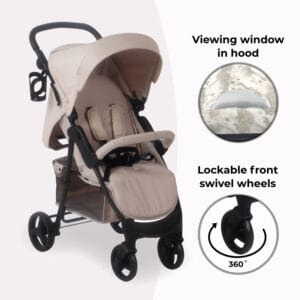 Mybabiee mb30 stroller oatmeal plus (5)