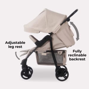 Mybabiee mb30 stroller oatmeal plus (6)