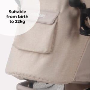 Mybabiee mb30 stroller oatmeal plus (7)