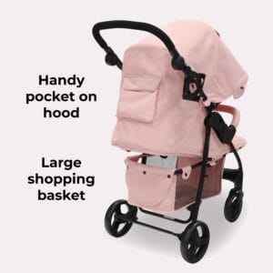 Mybabiee mb30 stroller pink leopard plus (8)