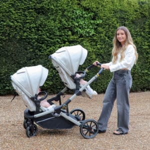 Mybabiee mb33 tandem stroller ivory (10)