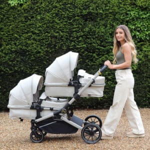 Mybabiee mb33 tandem stroller ivory (11)