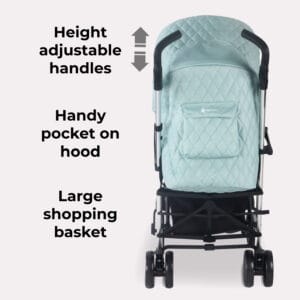 Mybabiee mb51 stroller quilted aqua (4)