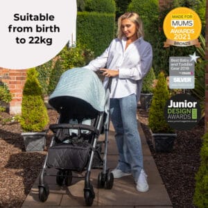 Mybabiee mb51 stroller quilted aqua (6)