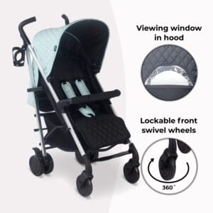 Mybabiee mb51 stroller quilted aqua plus (4)
