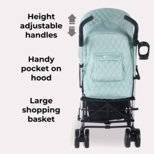 Mybabiee mb51 stroller quilted aqua plus (7)