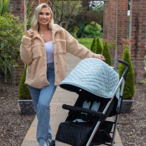 Mybabiee mb51 stroller quilted aqua plus (8)