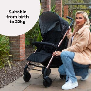 Mybabiee mb51 stroller quilted black (4)