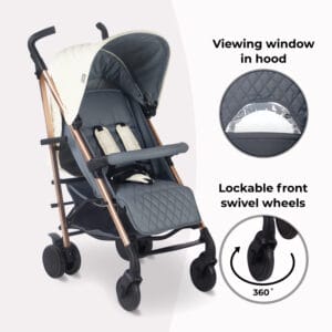 Mybabiee mb51 stroller quilted champagne (2)