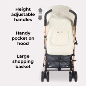 Mybabiee mb51 stroller quilted champagne (5)