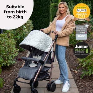 Mybabiee mb51 stroller quilted champagne (7)