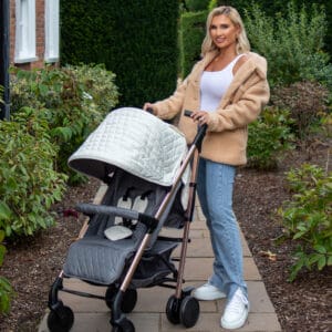 Mybabiee mb51 stroller quilted champagne (8)