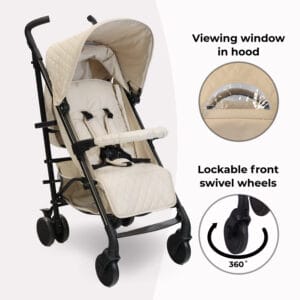 Mybabiee mb51 stroller quilted sand (3)