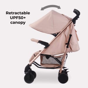 Mybabiee mb51 stroller rose gold blush (3)
