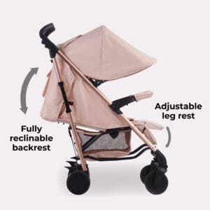 Mybabiee mb51 stroller rose gold blush (4)