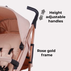 Mybabiee mb51 stroller rose gold blush (6)