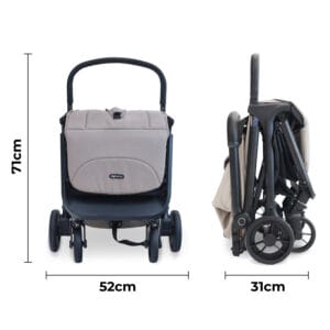 Mybabiee mbx7 stroller camel (5)