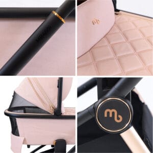 My babiie mb450i 3in1 travel system pastel pink (5)