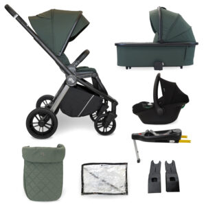 My Babiie MB450i 3in1 Travel System with i Size Car Seat Forest Green (1)