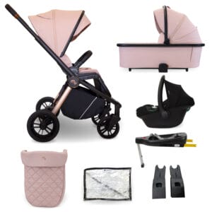 My Babiie MB450i 3in1 Travel System with i Size Car Seat Pastel Pink (1)