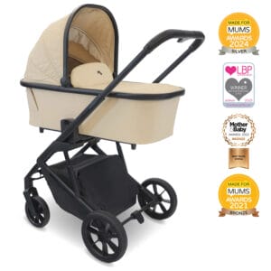 Mybabiie mb500 3 in 1 travel system almond (1)