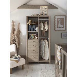 Mamas & papas barton wardrobe natural oak